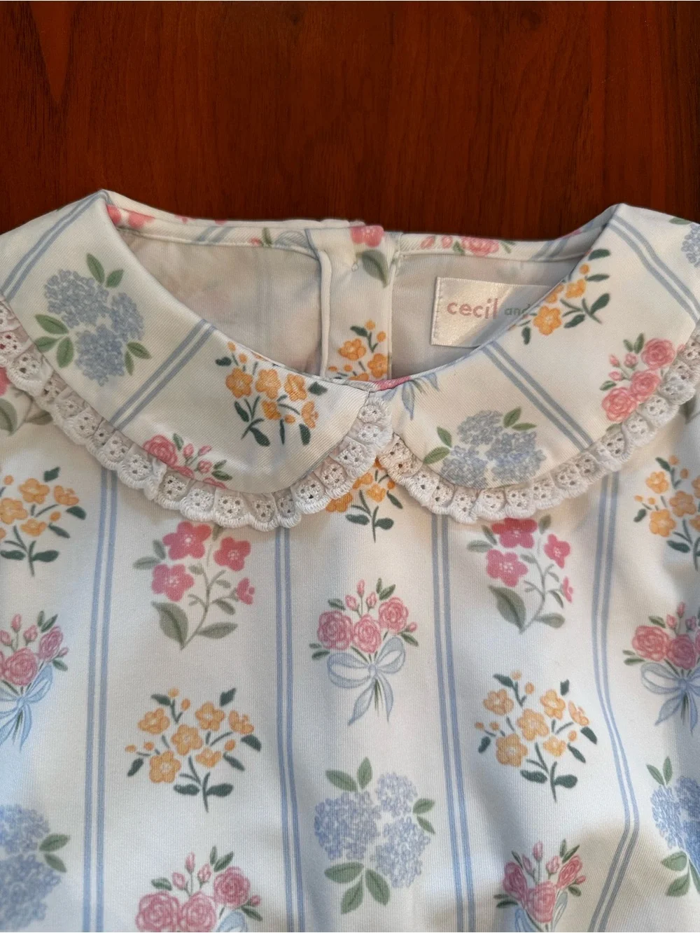 Cecil & Lou Girls Floral Hydrangea Leggings Set Light Blue size 6